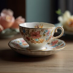 A cozy scene steaming cup tea.