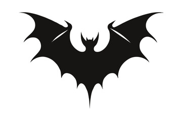 Bat Silhouette Design - Flying Bat Vector Illustration for Halloween