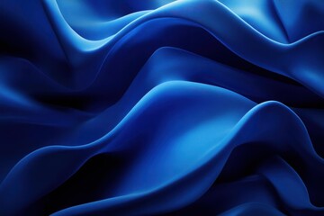 Obraz premium Abstract Blue Draped Fabric Texture - A Study in Smooth Curves and Subtle Light