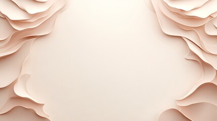 Abstract Beige Waves Frame Background Design