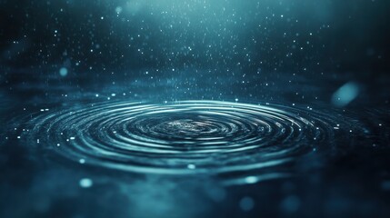 Close-up view of ripples in a calm water surface with subtle light effects.
