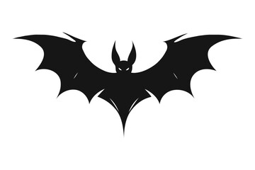Bat Silhouette Design - Flying Bat Vector Illustration for Halloween