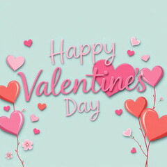 happy valentines day typography design