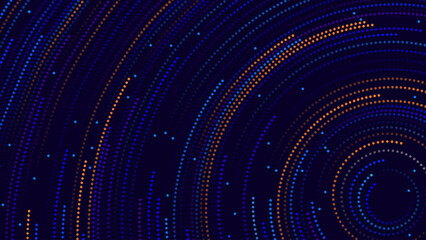 High Speed Light Particles Internet Data Background. Digital Road Fast Speed Internet Broadband Data Flow Concept. Light Arc Turn Twist Bend Effect. Vector Illustration.