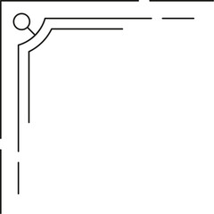 Decorative corner design element frame