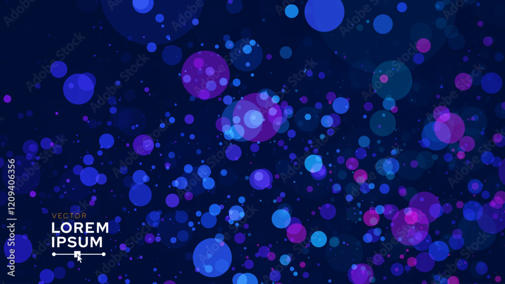 Aufkleber abstract cosmic bokeh background, galaxy space blurry backdrop. soft blur light bokeh effect wallpap