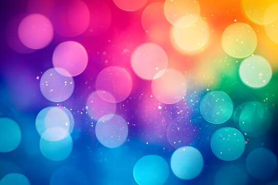 A rainbow bokeh abstract background with a queer or LGBT theme for Pride, LGBT History month or coming out day, Find a Rainbow Day