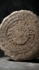 Obraz premium Ancient Mayan Calendar Stone: A Window into the Past
