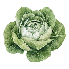 Fototapeta premium Cabbage isolated on a white background.