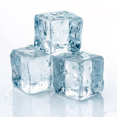ice cubes isolated on white background
