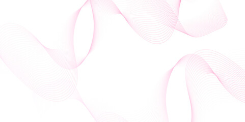 pink wave curve lines banner background design. Abstract soft wave lines dynamic flowing pink light isolated background. Vector Illustration of the pink pattern of lines. Black stripes on white .