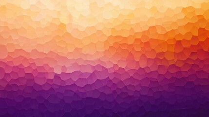 Seamless Gradient Honeycomb in Sunset Hues of Warm Oranges and Purples