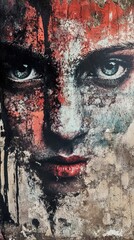 Weathered Beauty: An Abstract Portrait of a Woman