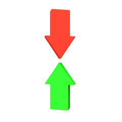 Arrow up and down 3D Icon
