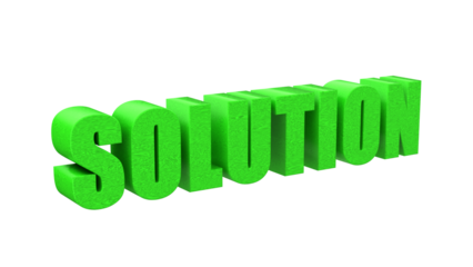 Solution 3d text