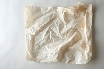 Obraz premium A paper napkin elegantly displayed on a pristine white background. Generative Ai.