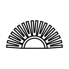 Sunset icon vector. Sunrise illustration sign. Sun symbol or logo.