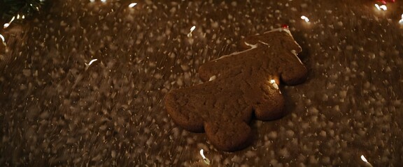 Chocolate heart, broken, scattered cocoa powder, golden sparkles, dark background, macro photography, Valentine's Day theme, bittersweet emotion, rich textures, moody lighting, high contrast, romantic