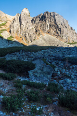 Autumn Mlynicka dolina valley bellow Skok waterfall in High Tatras mountains in Slovakia © honza28683