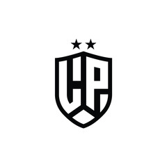 LP monogram logo design letter text name symbol monochrome logotype alphabet character simple logo