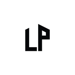 LP monogram logo design letter text name symbol monochrome logotype alphabet character simple logo