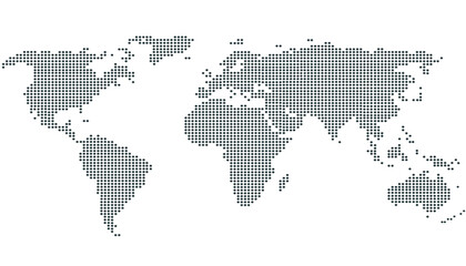 Dotted color world map vector