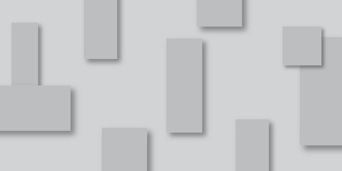 Abstract white background with geometric shapes, Paper texture background. Modern white and light grey square overlapped pattern on background with shadow. Abstract white geometric pattern on gray.