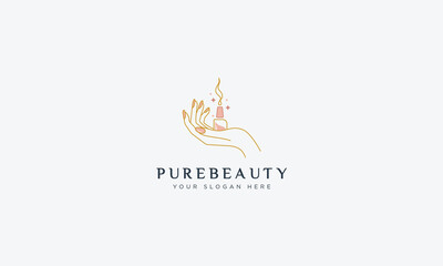 Fashion and beauty logo design  vector template