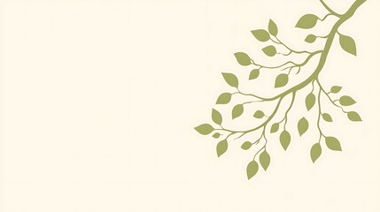 Obraz premium Olive Branch With Delicate Green Leaves Design