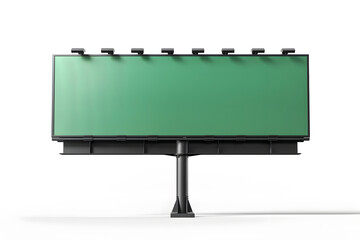 Billboard mockup, side view, green screen, ready for die-cut, high resolution, clean edges, professional presentation. Generative Ai.