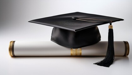 graduation cap with diploma