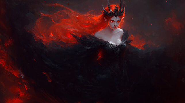 portrait of a beautiful elf girl, illustration from a fantasy world, book cover, concept of romantic fantasy and strong female character