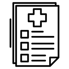 Obraz premium medical document single icon