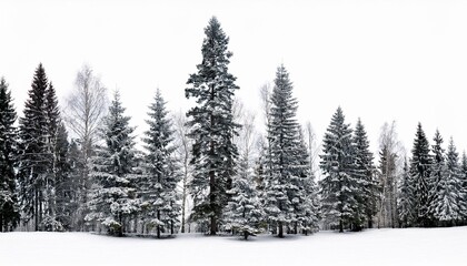 Naklejka premium winter forest landscape