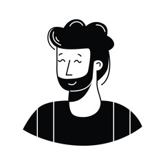 Get this creative icon of male avatar in trendy style