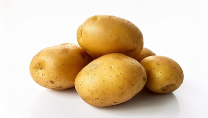 potatoes on a white background