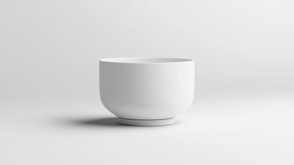 Simple White Mug on Minimalist Background
