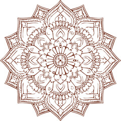 Beautiful flower art and mandala vector design