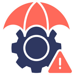 Risk Management glyph color icon