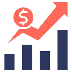 Stock Market glyph color icon