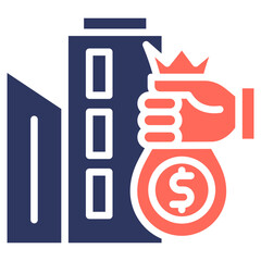 Venture Capital glyph color icon