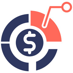 Obraz premium Asset Allocation glyph color icon