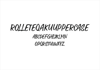 Rolleteqakeu Upper Case font for logo and headline. Isolated vector typeset