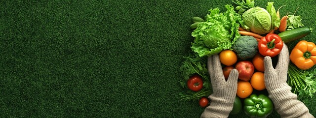 vegetables on the ground