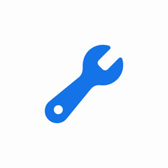 wrench tool settings repair icon vector sign