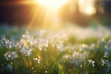 Morning summer or spring flower light asteraceae