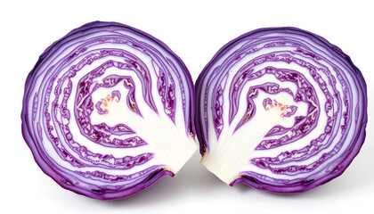 Obraz premium Fresh red cabbage isolated on white background