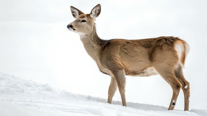 Deer on a white background