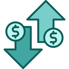 Volatility solid icon