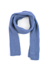 Blue scarf on a white background.